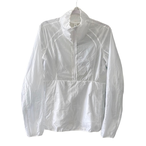 lululemon athletica Jackets & Blazers - Lululemon Half Zip Lightweight Running Jacket Reflective Fold Up White Size 6